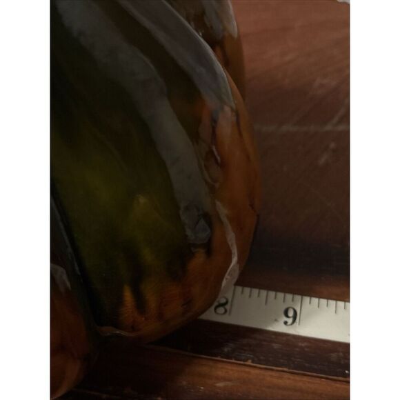 Ceramic Squash Gourd Fall Holiday Decor Autumn Thanksgiving Glazed  12”Tall 8” W - Picture 4 of 4